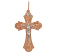 Крест с ручной разгравировкой и фианитом 113КФ 2010 г инфо 13588o.